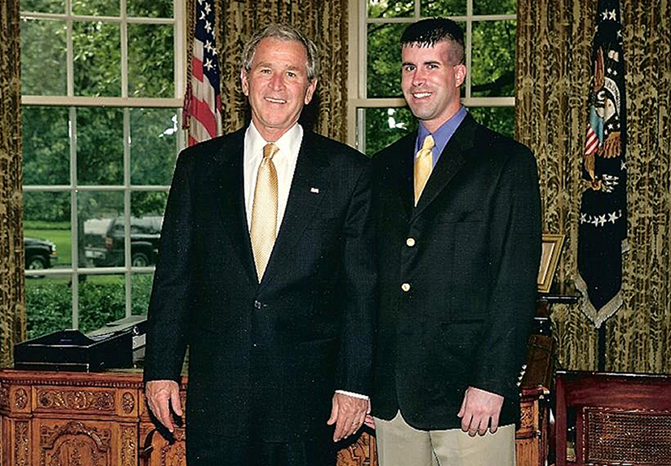 Wounded Airman visits U.S. President
